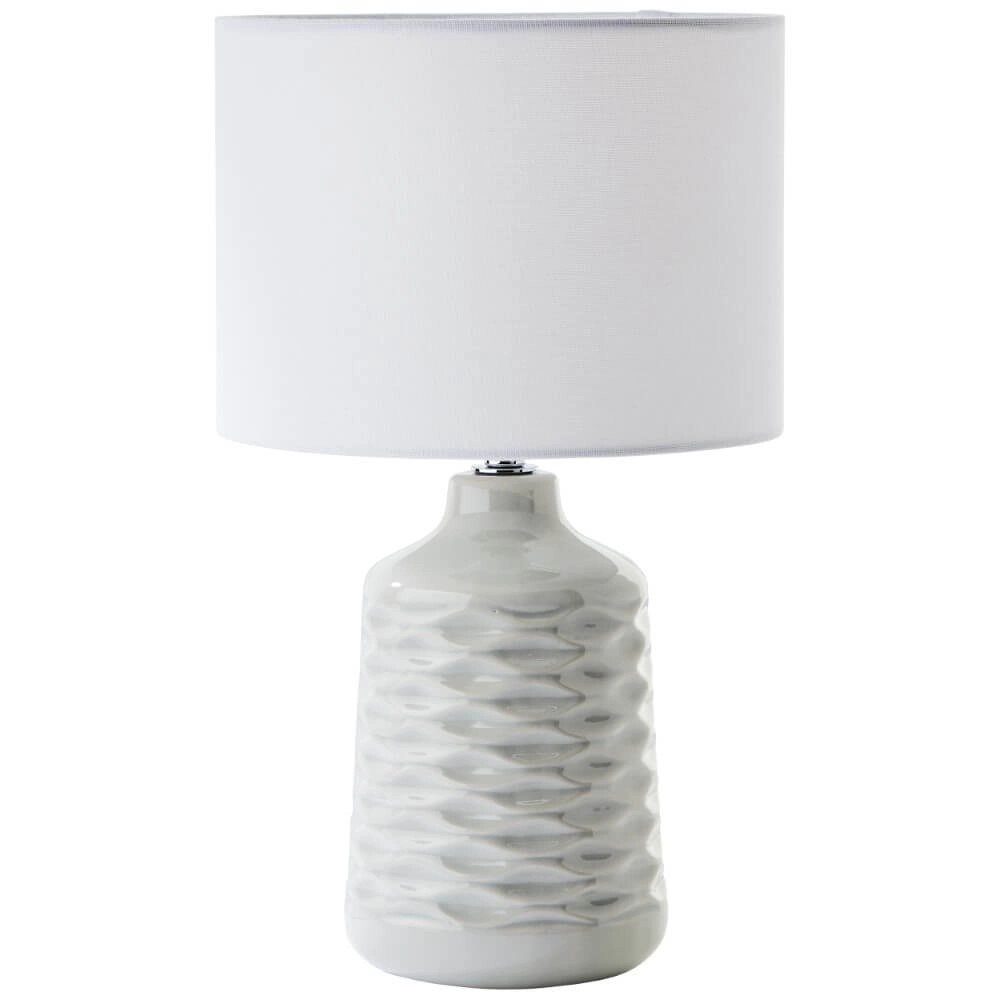 Tischlampe Ilysa grau mit weiß Brilliant 4004353412400