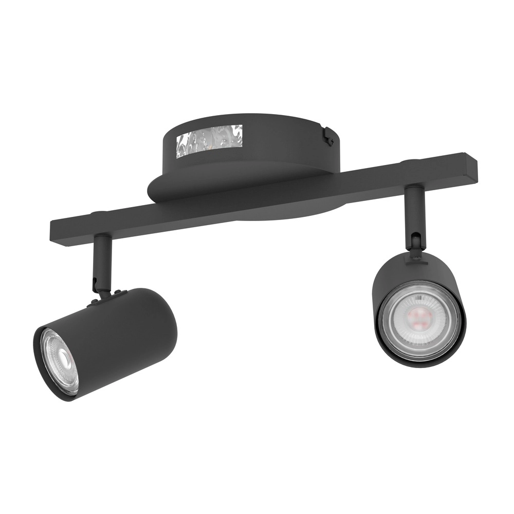 Oberflächenmontierter Spot Montemurro 2-Licht Schwarz Eglo 9008606392216