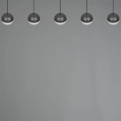 5-Licht Pendellampe Senta Anthrazit Trio 4017807697872