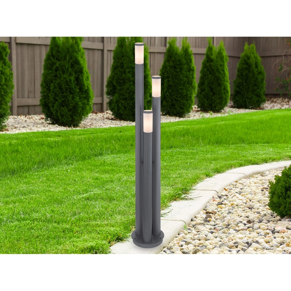 3-Licht-Gartenlampe Boston Anthrazit Globo 9007371414727