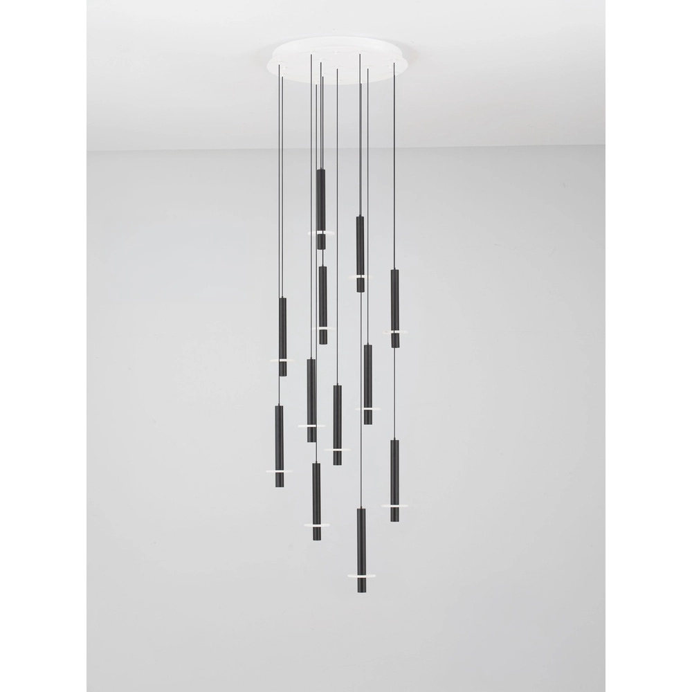 Design-Pendellampe Noemi schwarz mit weißem Ø 62 cm Lyora 5212063503298