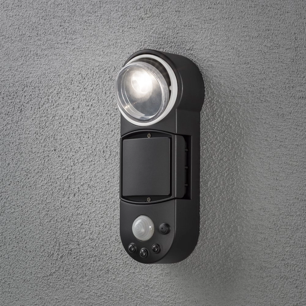 LED-Wandleuchte Prato 10 cm schwarz mit Bewegungssensor KonstSmide 7318307696752