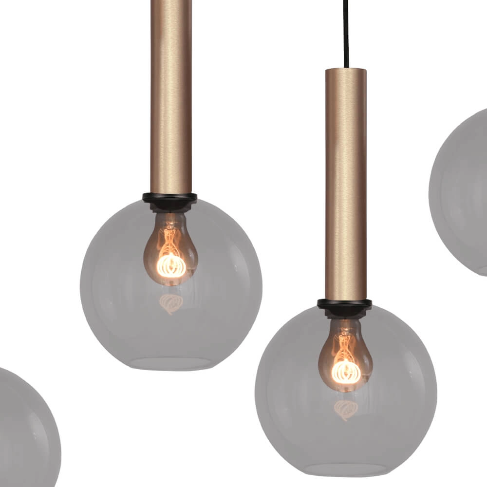 Hängelampe mit 6 Leuchten Bella 2 mit Rauchglas Masterlight 8718121353630
