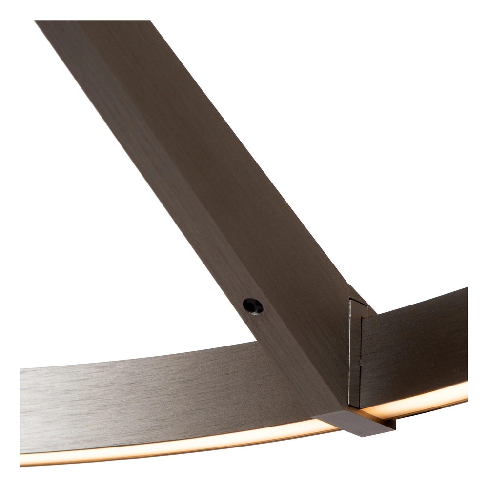 Elegante LED-Pendelleuchte Applause Gebürstetes Metall – Ø 60 cm Premium by Lucide 5411212221827