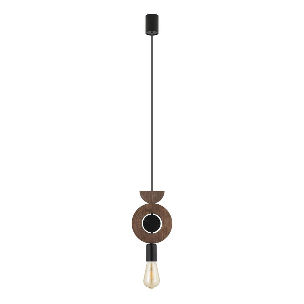 Design-Pendelleuchte Drops Wood D 1-helles Holz