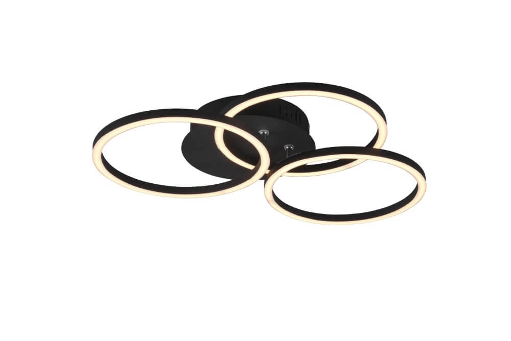 Deckenlampe Circle 3-Ring schwarz Trio 4017807500615