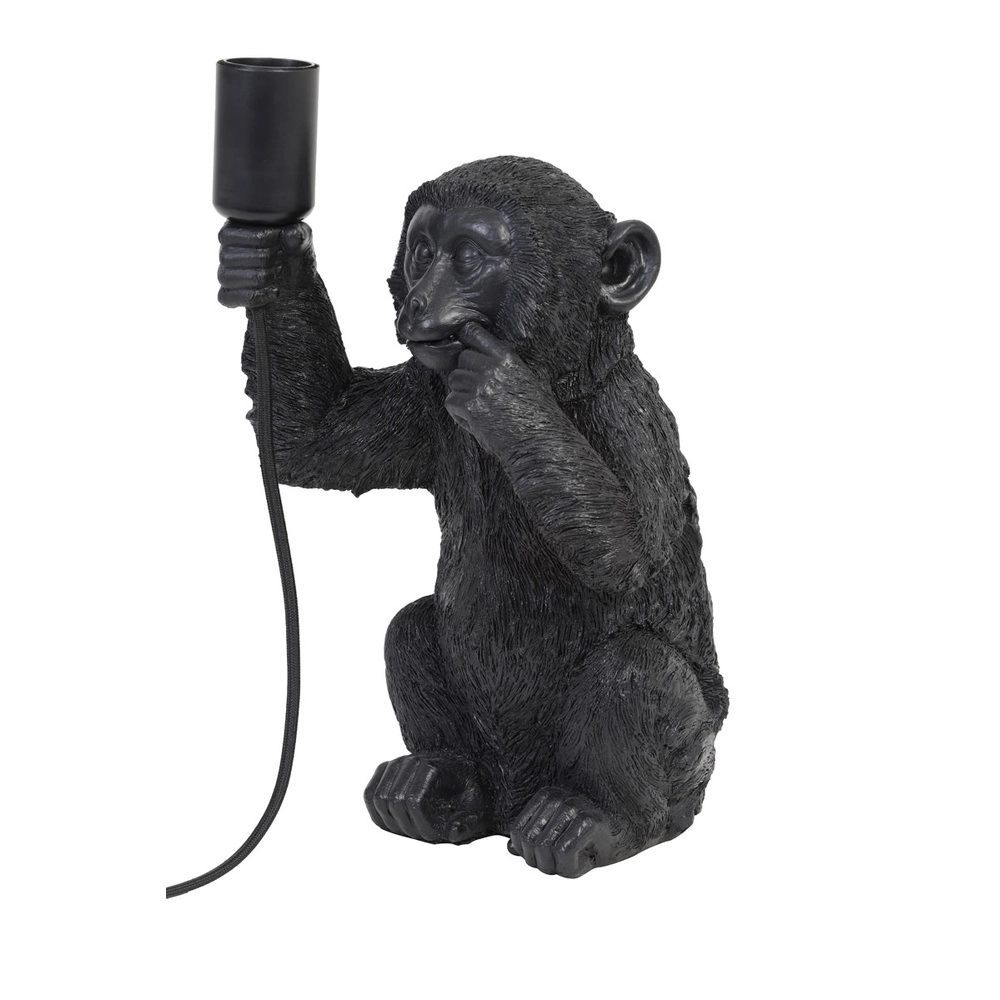 Tischlampenaffe Monkey Schwarz Light & Living 8717807303495