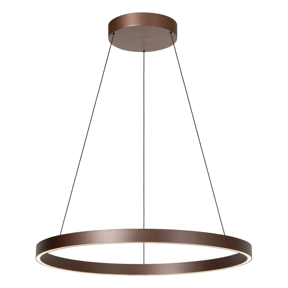 Design-Pendellampe Liane rostbraun Ø 80 cm Lucide Vibes 5411212461124