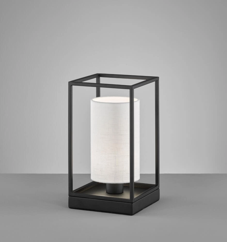Ländliche Tischlampe Gilli weiße Kapuze Fischer & Honsel 4003694505772