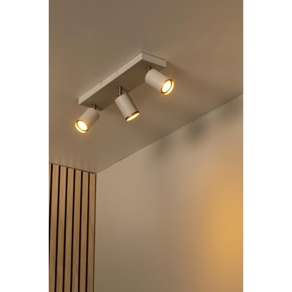 Deckenscheinwerfer Regina 3-hell Taupe mit Kaffeebraun Lucide 5411212531223