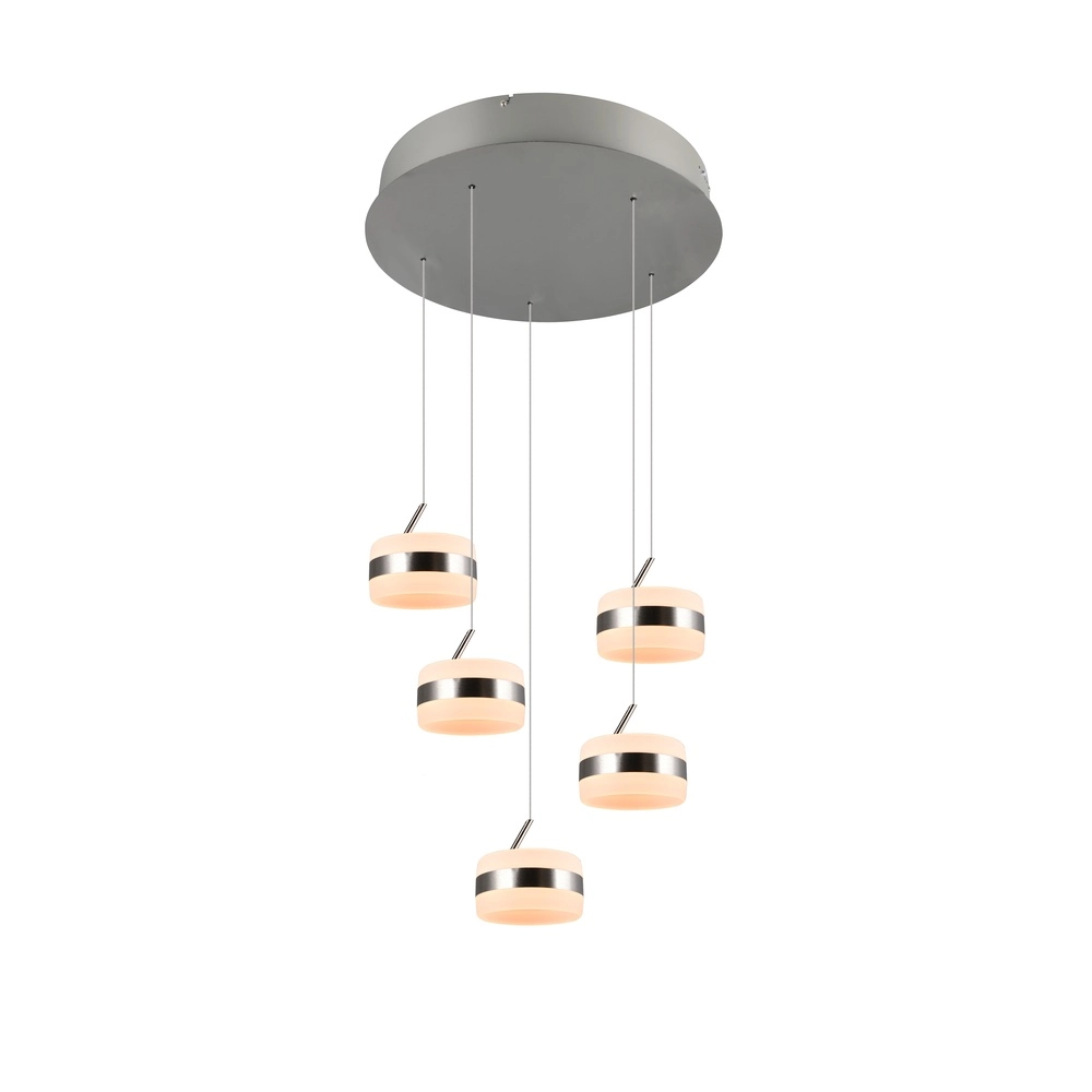 Design-Pendelleuchte Dios nickel 5-flammig