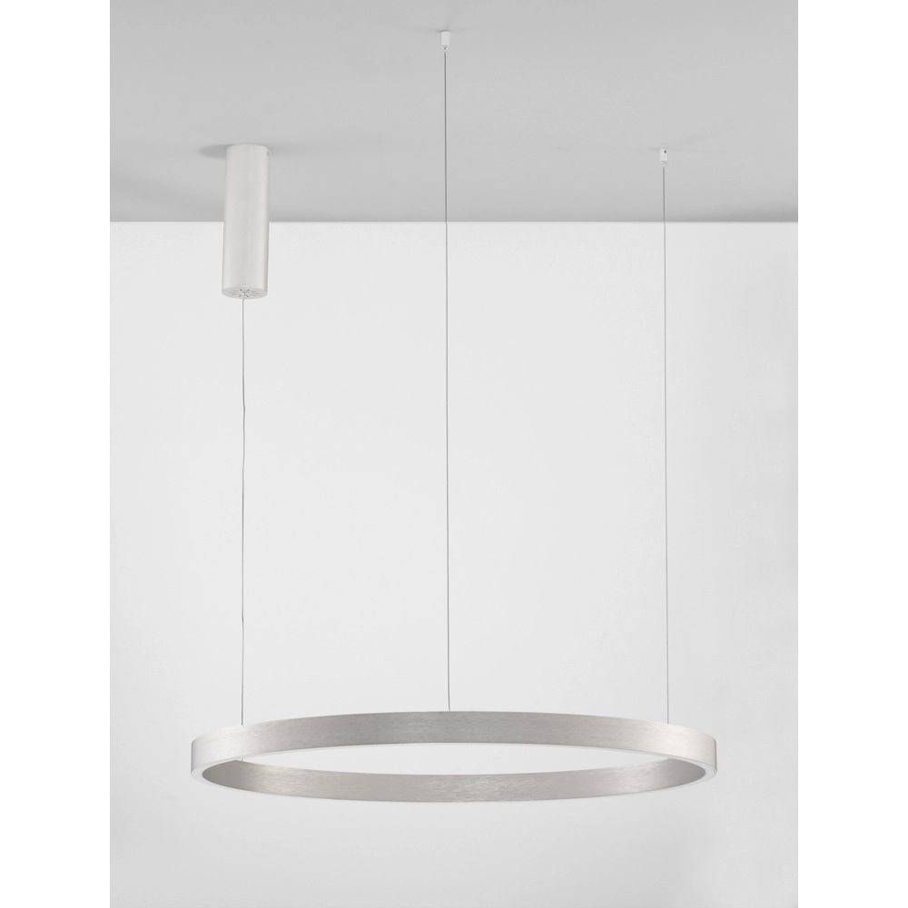 Design-Pendelleuchte Elowen silbergrau Ø 80cm Lyora 5212017439116