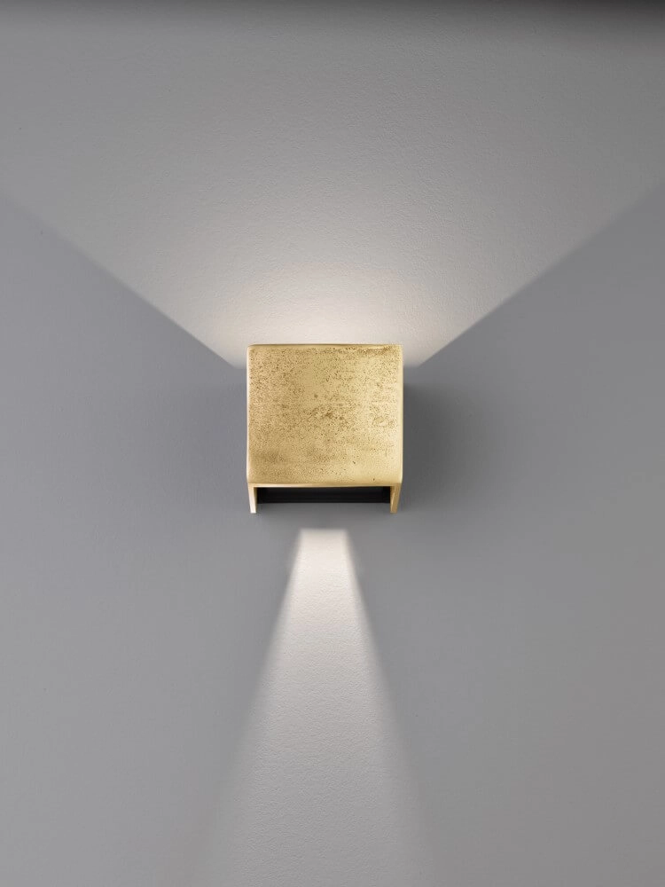 Goldene Wandlampe Cog 12cm x 10cm Fischer & Honsel 4003694305822