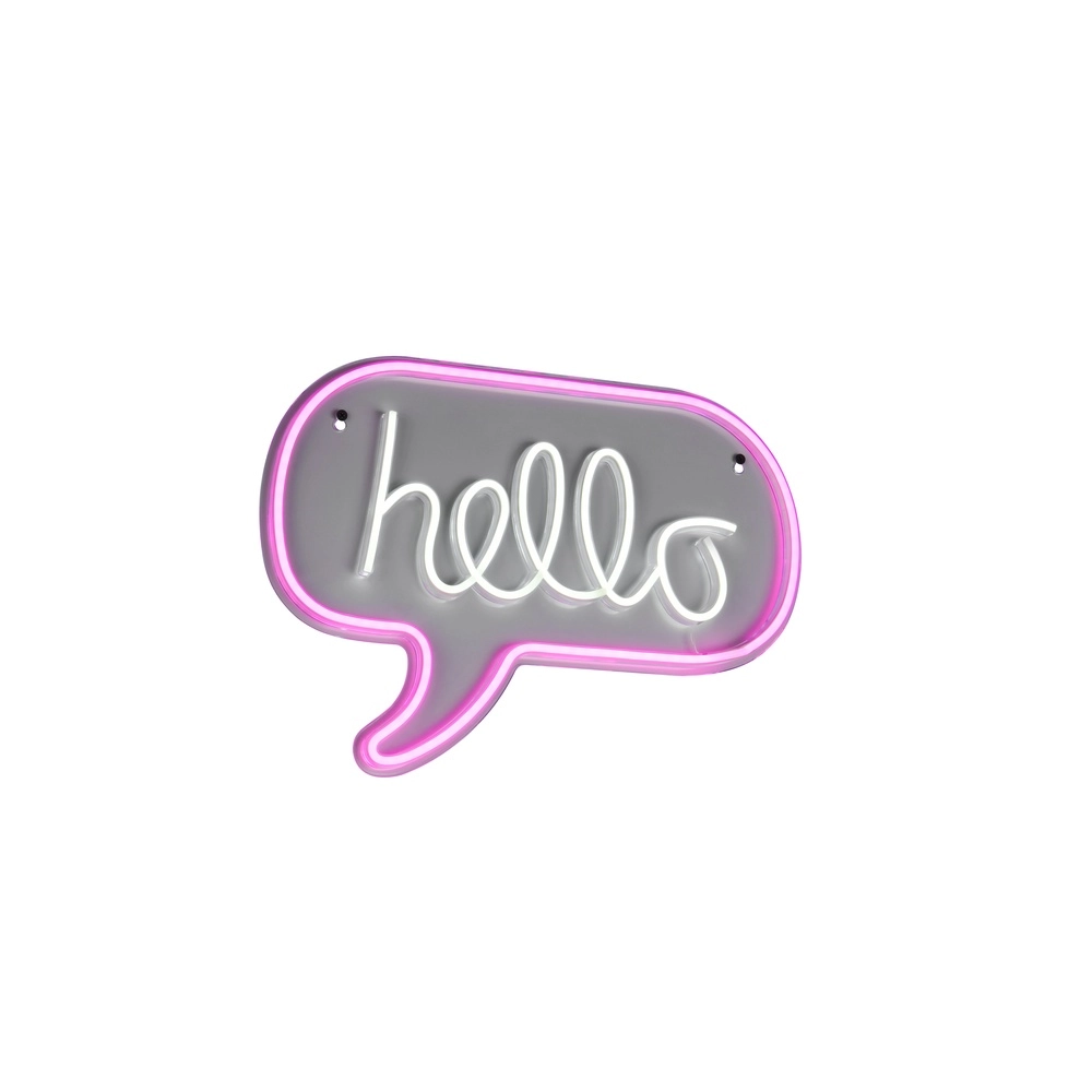 Neon-Wandleuchte Hello rosa Trio 4017807657463