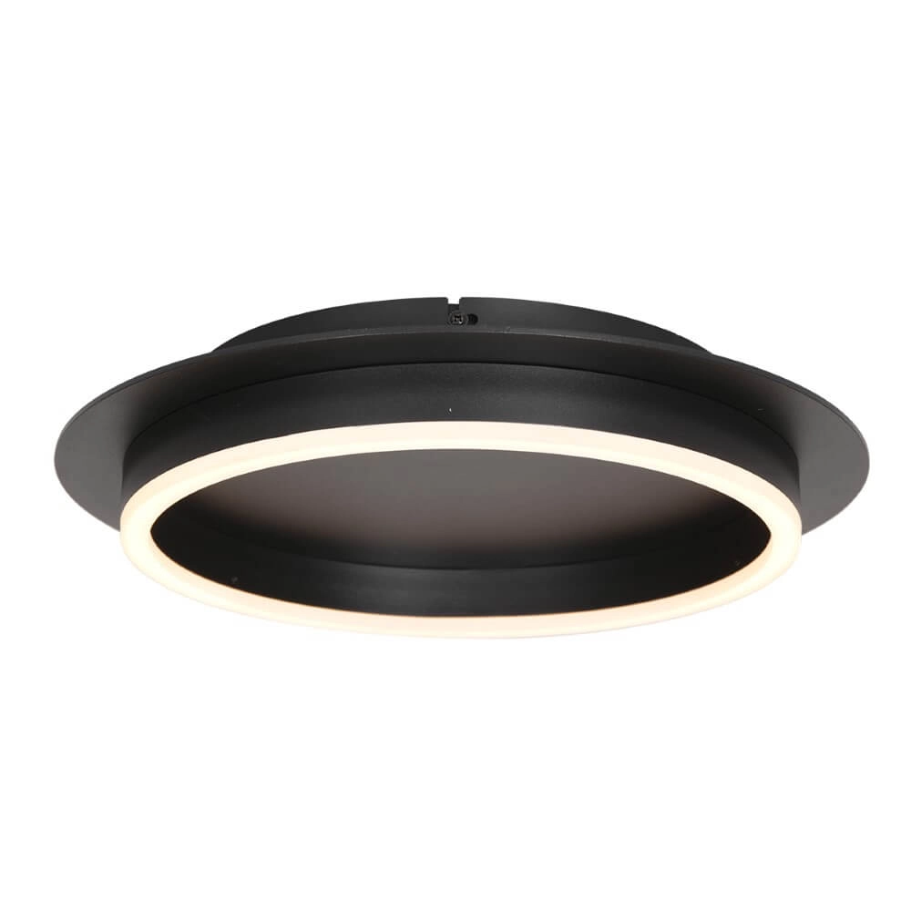 Moderne LED-Deckenleuchte Ringlux schwarz - Ø 32cm