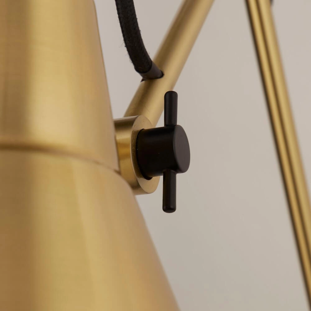 Ausklappbare Wandleuchte Swing Arm Gold Searchlight 5053423241241
