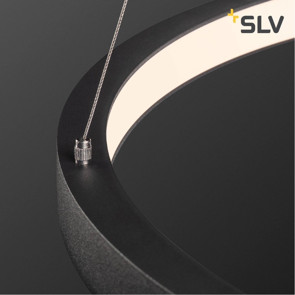 LED Hängelampe One Ø 60 cm dimmbar schwarz SLV 4024163231039