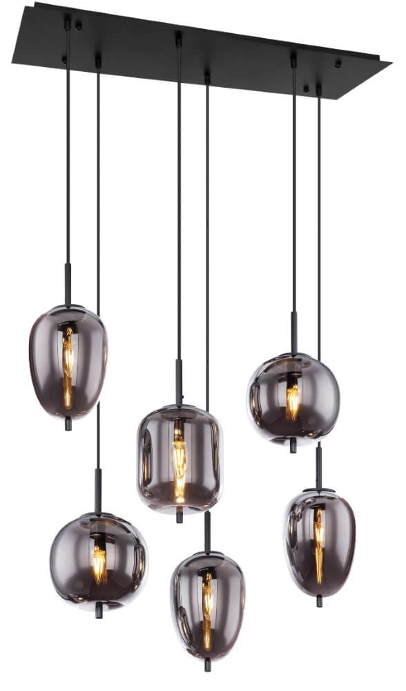 Design-Hängelampe Blacky Schwarz