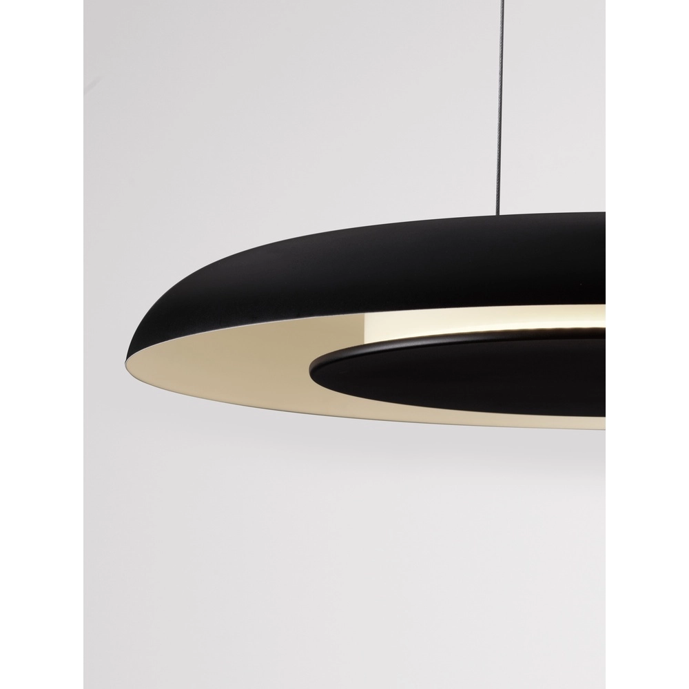 Moderne Pendelleuchte Epos Ø 60cm schwarz mit weiß Lyora 5212017463258