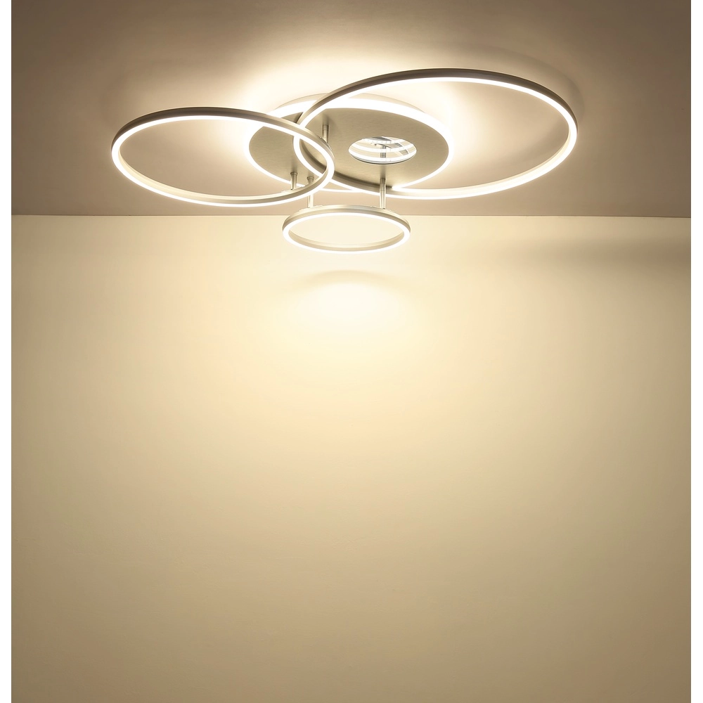 Moderne Deckenlampe Invertina Silbergrau 90 cm Globo 9007371575404