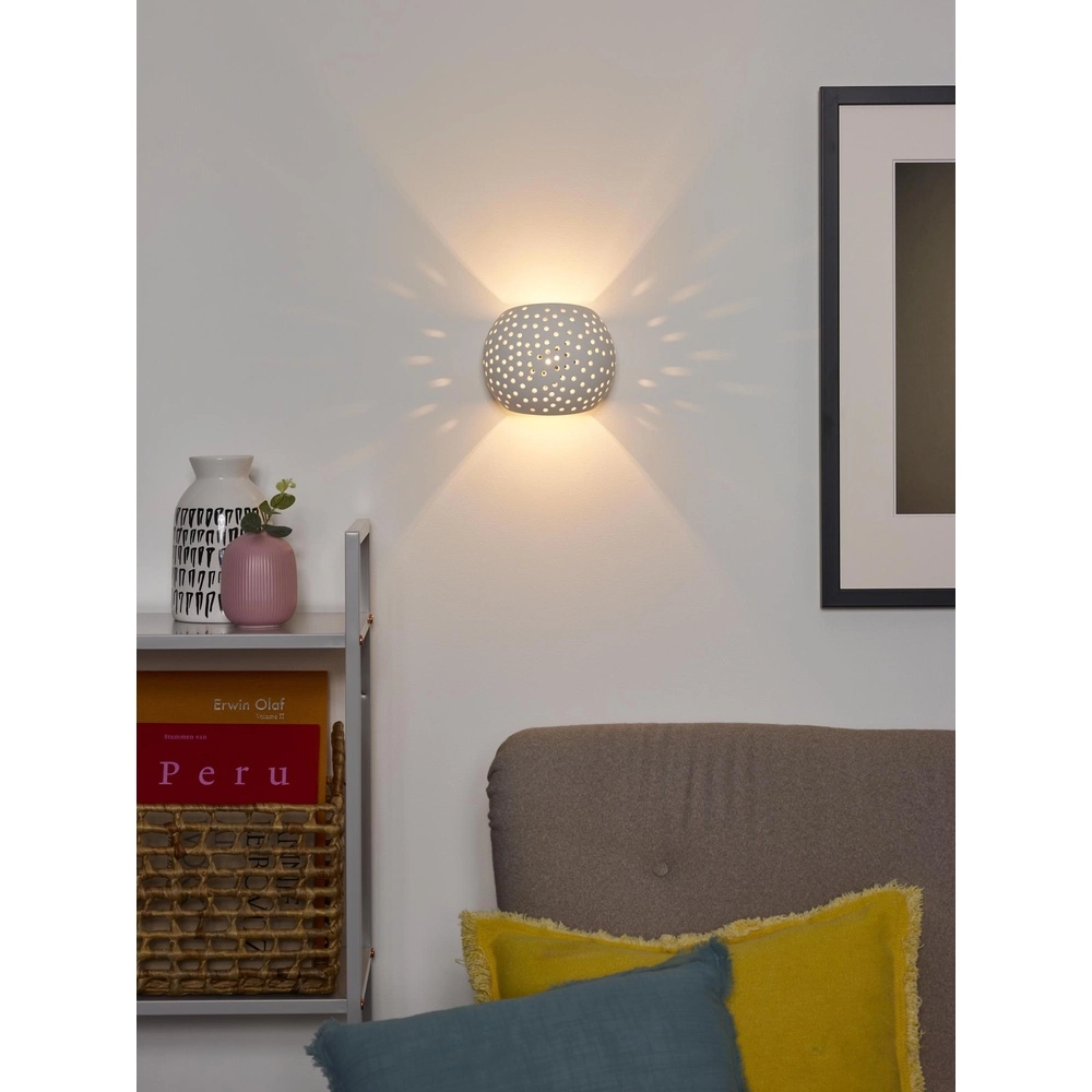 Design-Wandlampe Gipsy Weiß Lucide 5411212351418