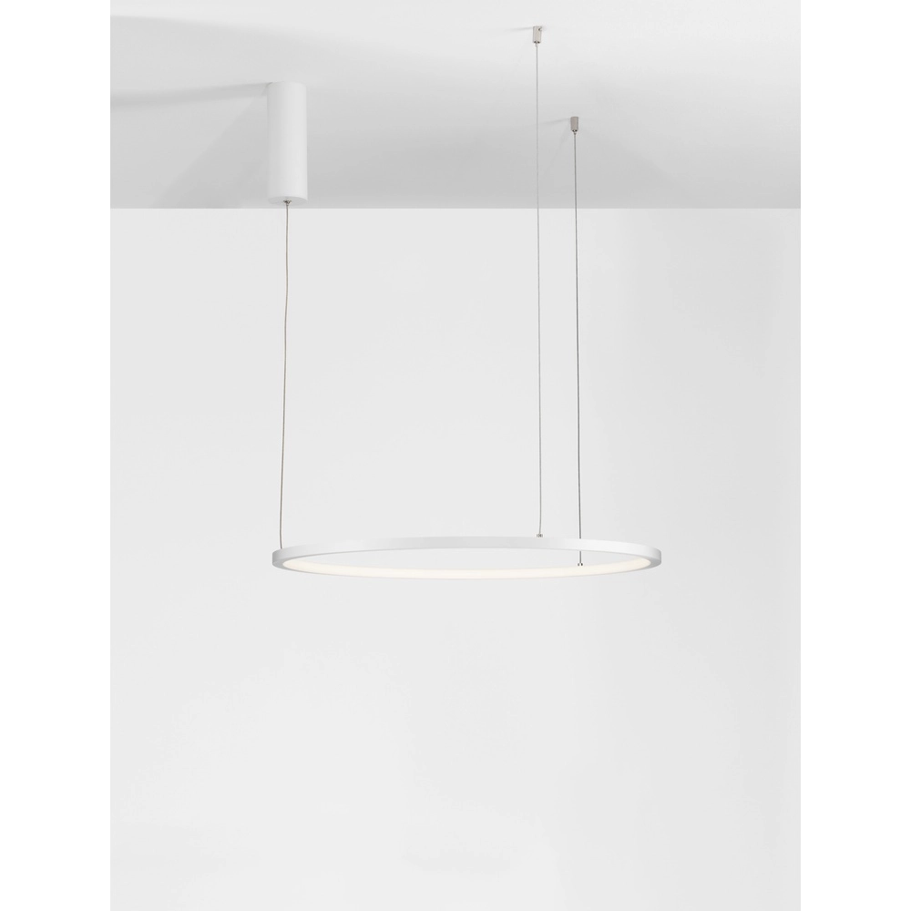 Runde Pendelleuchte Tarquin weiß Ø 60cm