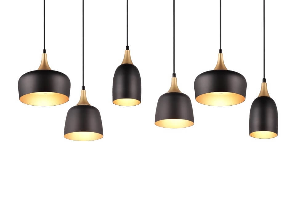 Design-Hängelampe Chiraz schwarz 6-flammig Trio 4017807566864
