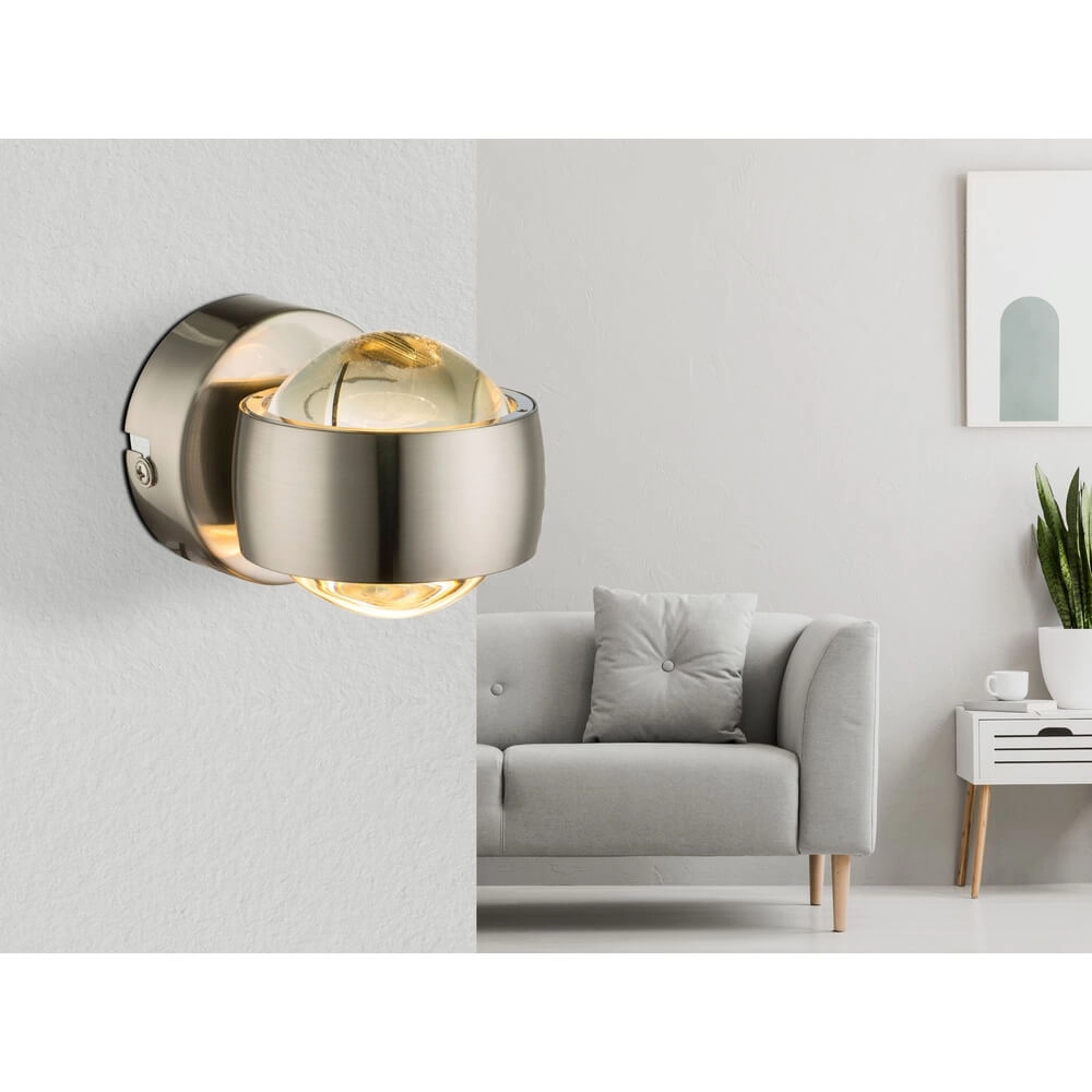 Nickel Wandleuchte Randi Entwurf Globo 9007371349623