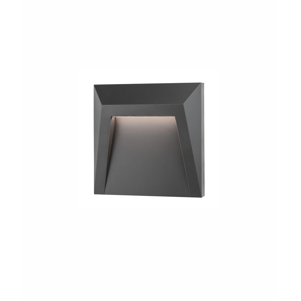 Quadratische Wandleuchte Luton 12,5cm grau Lyora 5212017411129