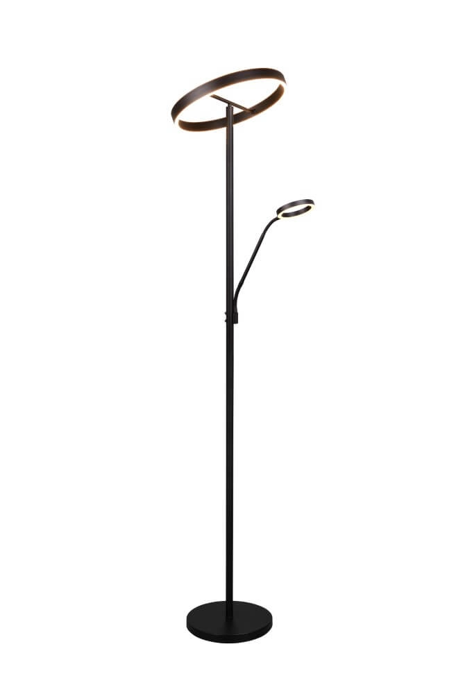 Design-Leselampe Willis Schwarz – 180 cm Trio 4017807618112