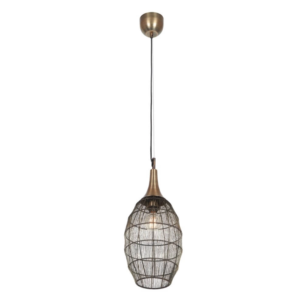 Ovale Hängelampe Soraya Ø 26cm - Bronze Trio 4017807617443