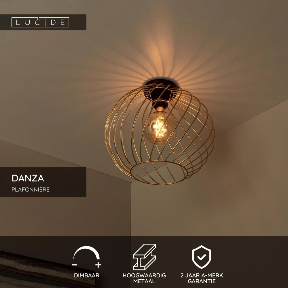 Deckenlampe Danza gold Ø 40cm Lucide 5411212211484