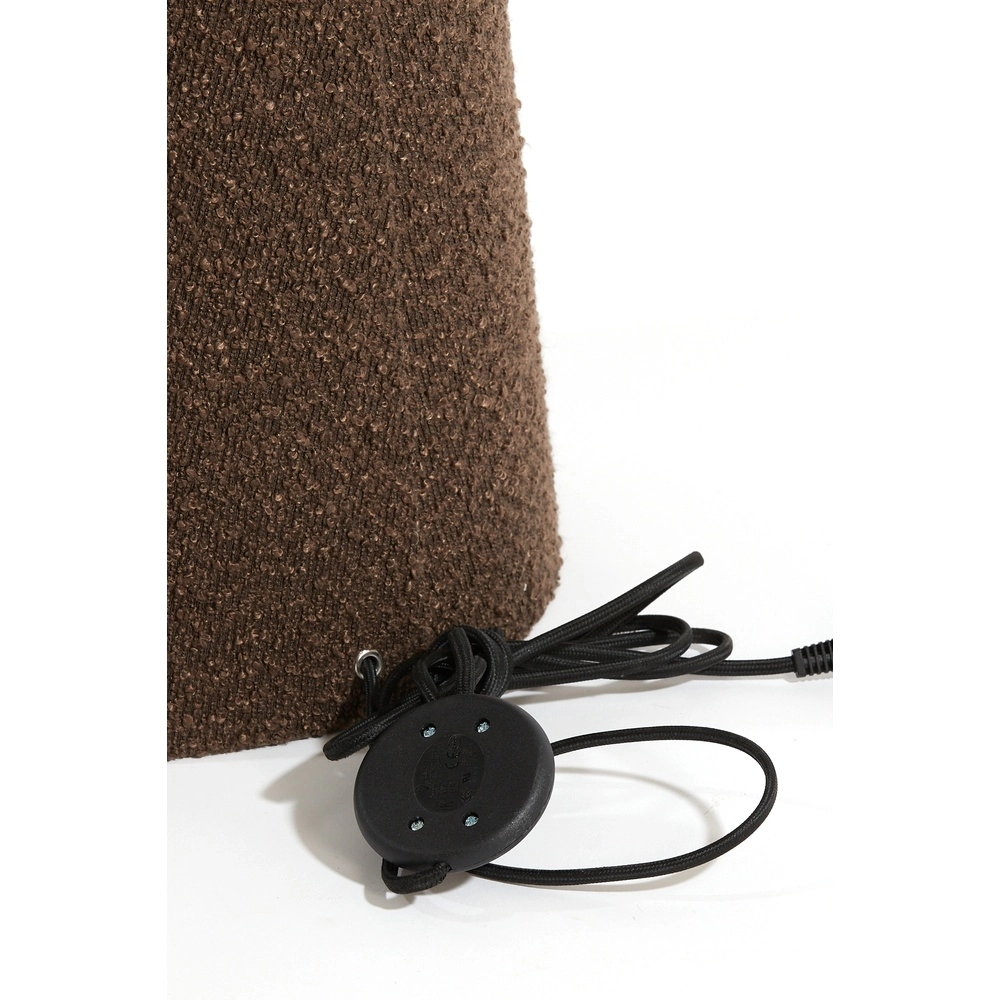 Stehlampe Micky Ø 38 cm – bouclé – braun Light & Living 8717807782788