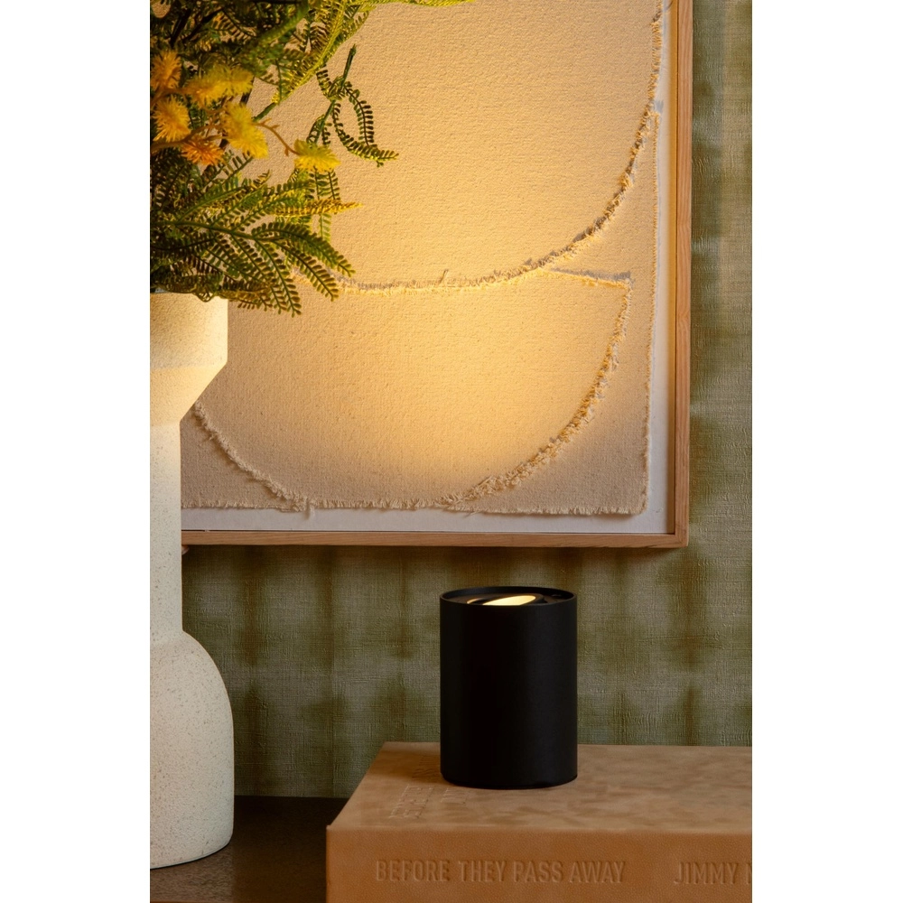 Design-Tischlampe Tube Schwarz
