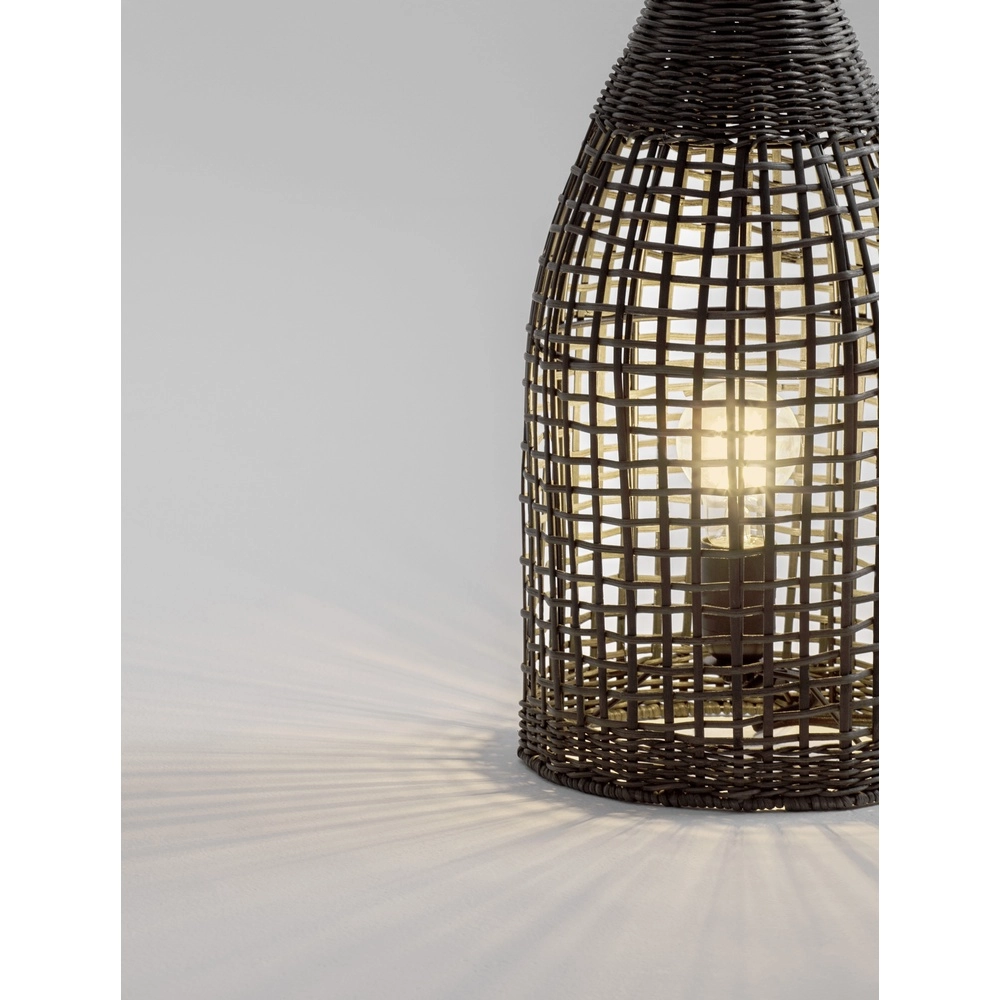 Böhmische Stehleuchte Naos Rattan 54,5H schwarz Lyora 5212017477576
