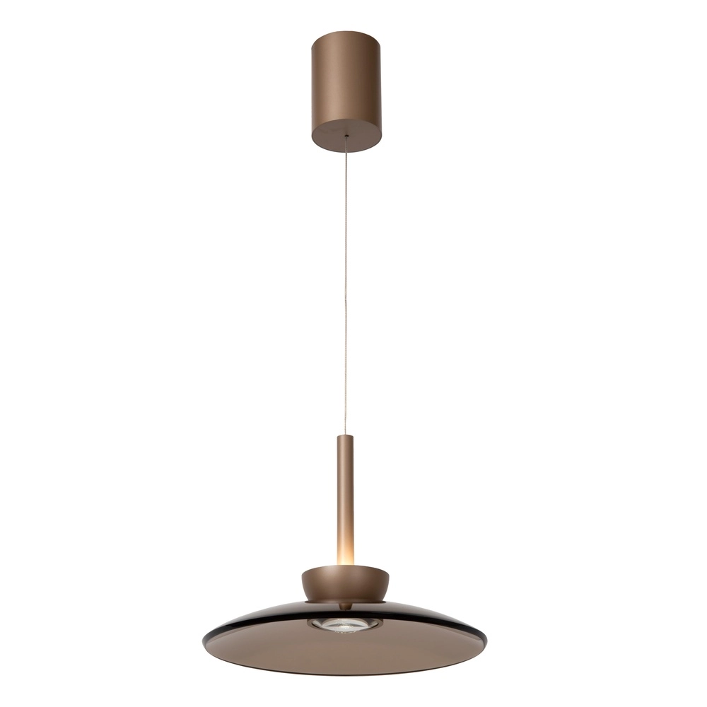 Glas-LED-Pendellampe Santiago Ø 32cm – Champagner