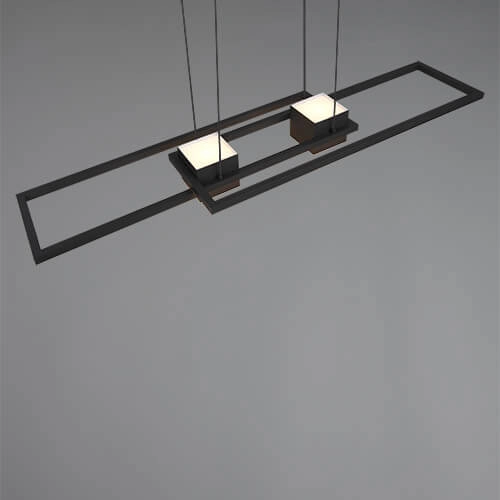 LED-Hängelampe Büro Albany Schwarz Trio 4017807610345