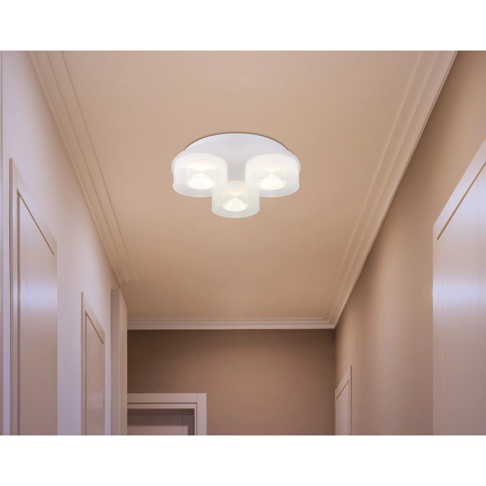 Design-Deckenlampe Belinda 3-Licht-Weiß Globo 9007371528318