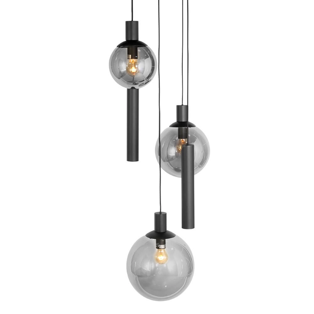 Vide-Hängelampe Bollique schwarz mit Rauchglas Steinhauer 8712746172997