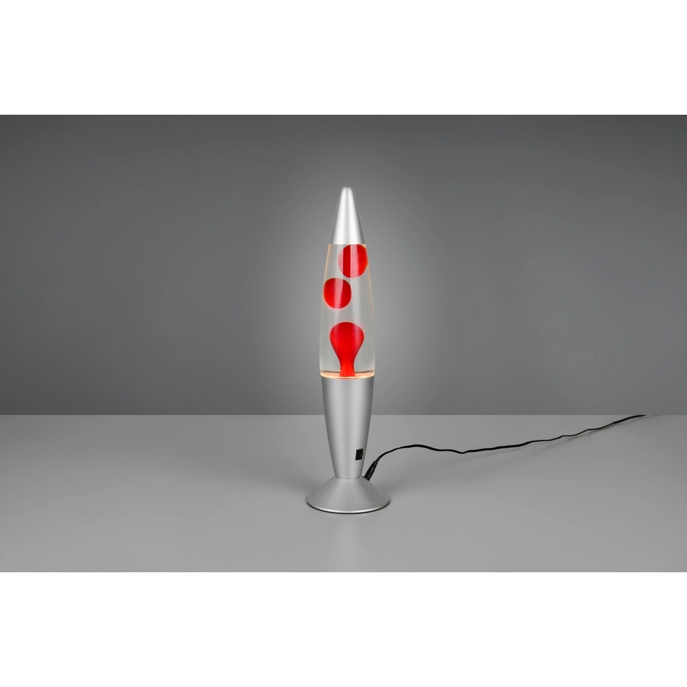 Lavalampe Vesuv Silber mit Rot Trio 4017807668384