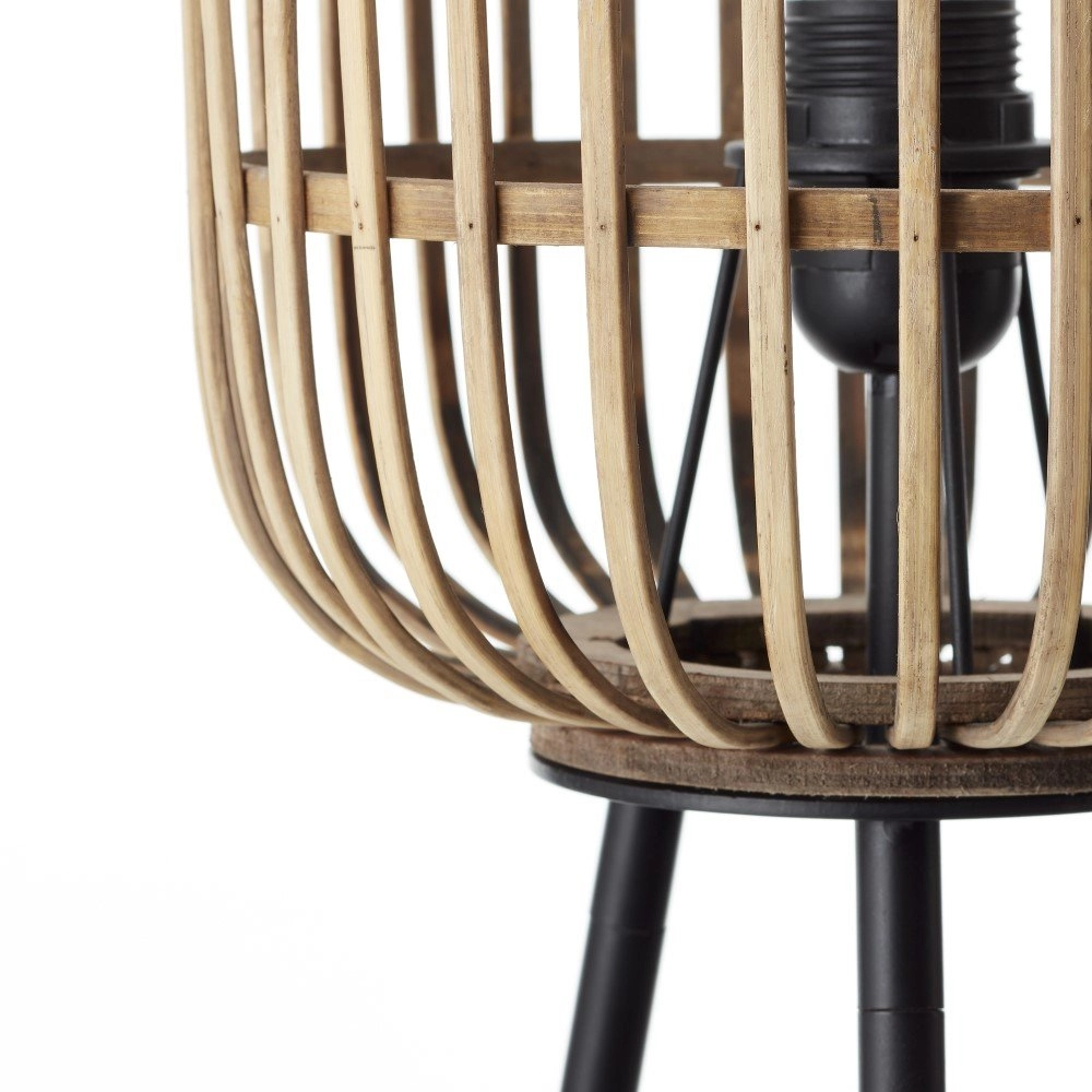 Stehlampe Woodrow rattan Brilliant 4004353347535