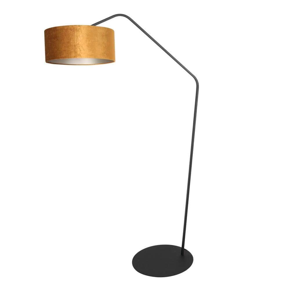 Stehlampe Zig-Zag schwarz mit Goldton Ø 40cm Steinhauer 8712746179224