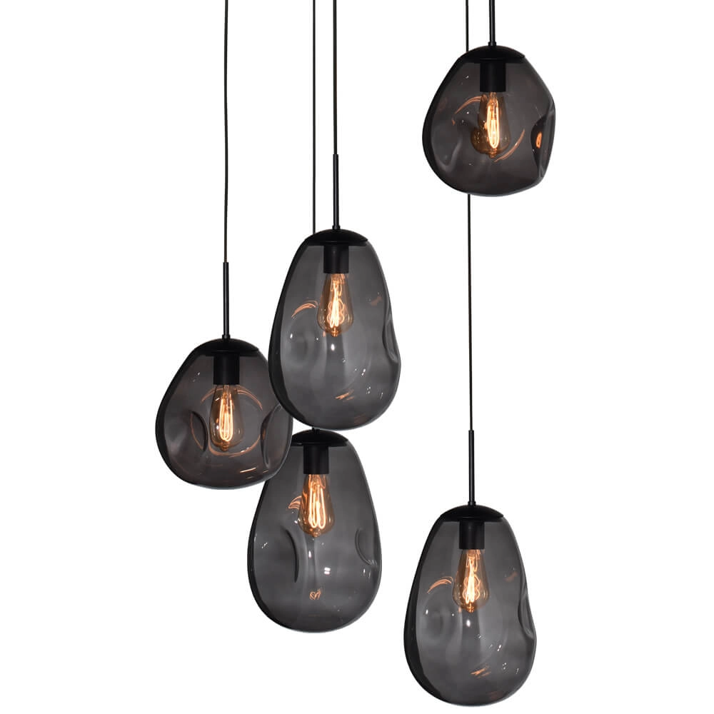 Vide-Hängelampe Lava 5x Rauchglas Masterlight 8718121284323