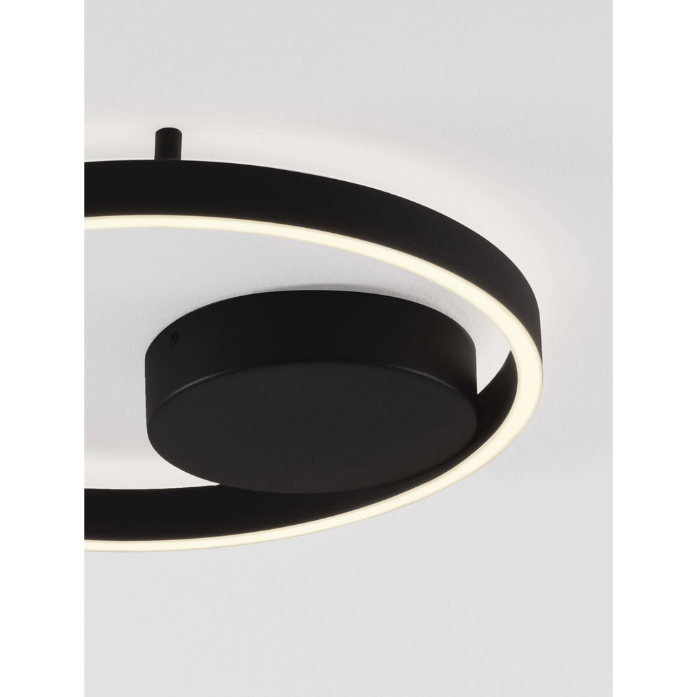 Deckenlampe Hedra rund Ø 40cm schwarz Lyora 5212017448866
