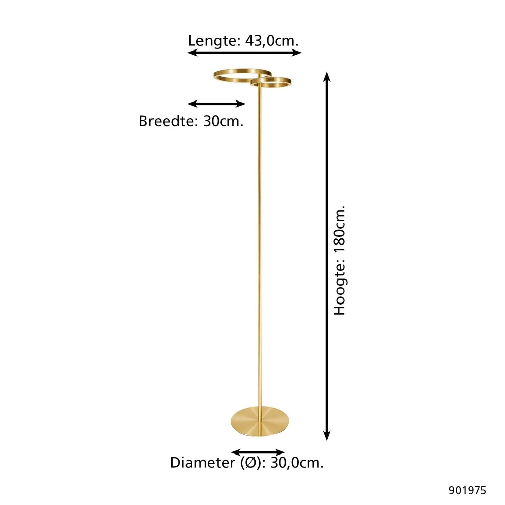 Design-Stehleuchte Castelpoto 1 Gold Eglo 9008606357321