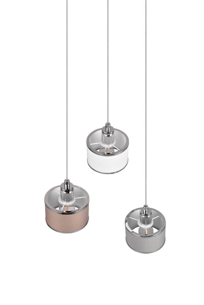 Hängelampe mit 3 Leuchten Kaprun rund Ø 29cm Trio 4017807581164