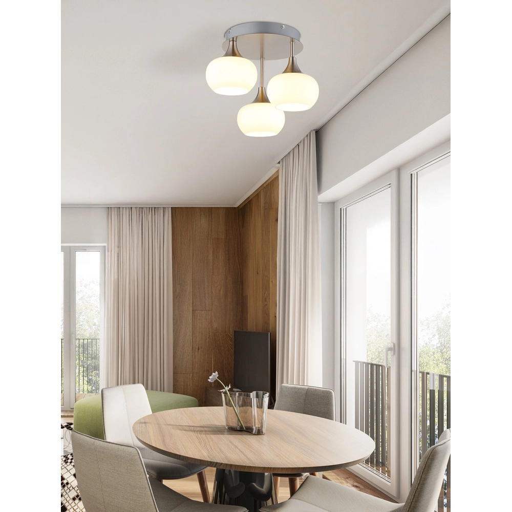 Nickel-Deckenlampe Lui Konstruktion Globo 9007371580606