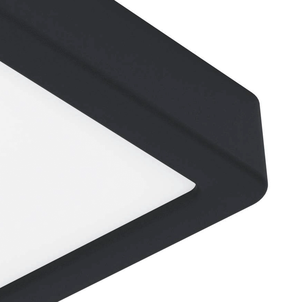 Schwarze Deckenlampe Fueva 5 16 x 16 cm Eglo 9008606244867