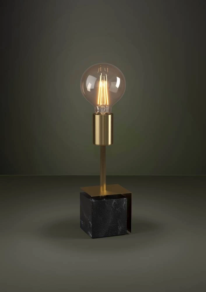 Goldene Tischlampe Carmita mit Marmorsockel Stars of Light 9008606240470