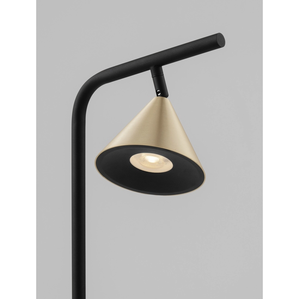 Stehlampe Conico schwarz mit gold Lyora 5212017475473
